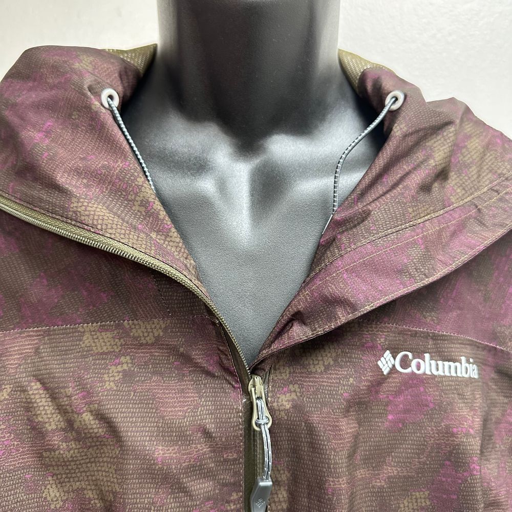 Columbia Woman Waterproof Lightweight Hoody Burgundy Omni Tech Jacket Size Small - Picture 4 of 15